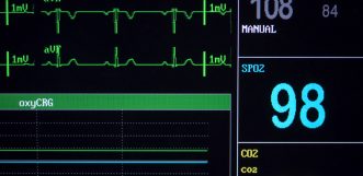 Detail from the life support monitor